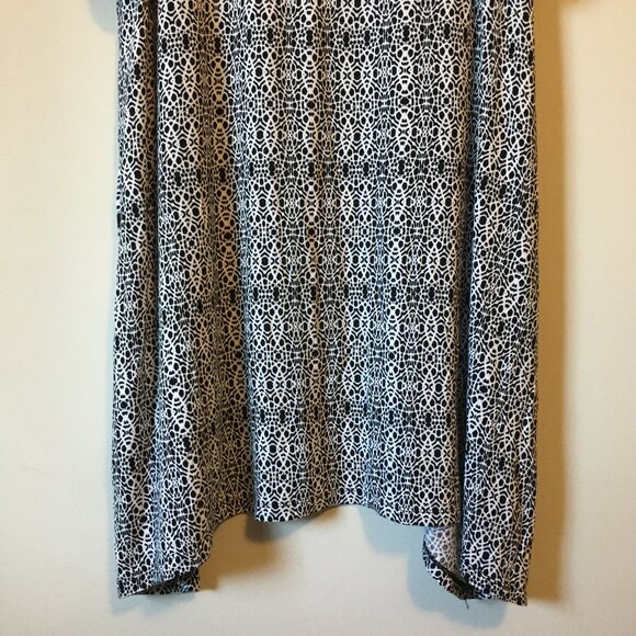 Jones New York Off the Shoulder Coastal Handkerchief Hem Top - Picture 7 of 15